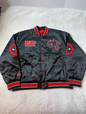 Chalk Line Marvel Deadpool Fanimation Satin Jacket XXL NWT